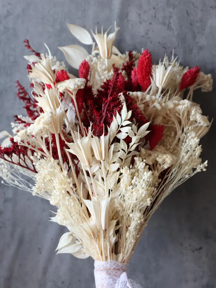 Elegant Red & White Floral Crown,Perfect for Weddings or Christmas Celebrations,Christmas-Inspired Red Floral Headpiece, fried flover crown