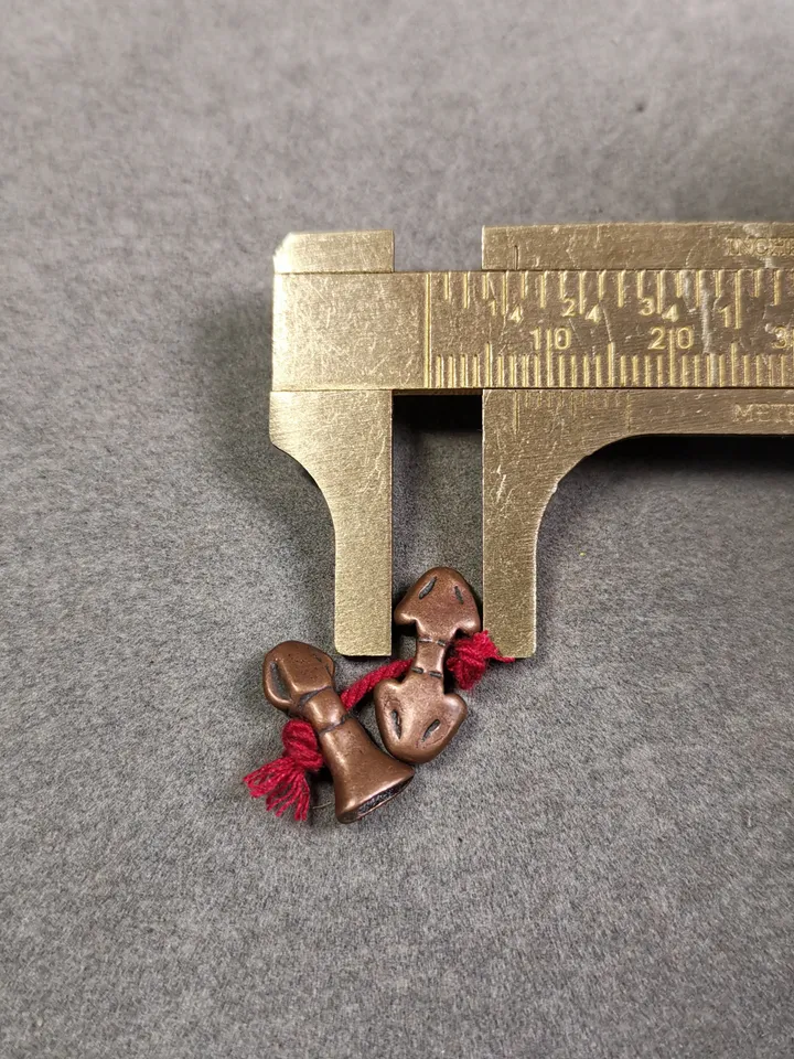 Gandhanra Handmade Tibetan Amulet Pendant,Mini Vajra and Dorje Bell, Mala Marker Bead Accessories, Made of Red Copper