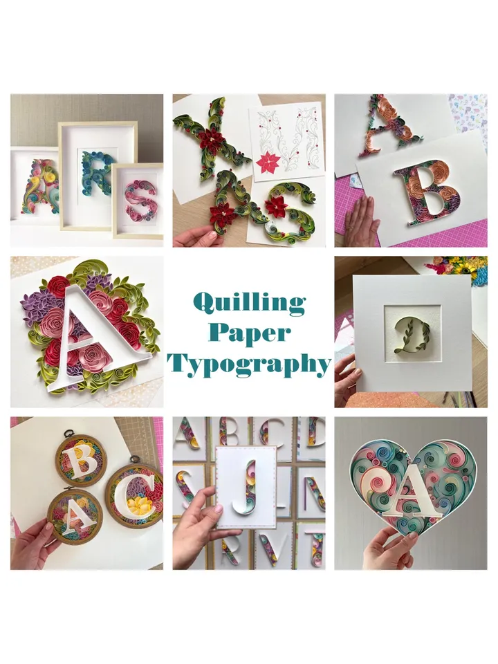 Course QUILLING Paper TYPOGRAPHY | How to make names and letters