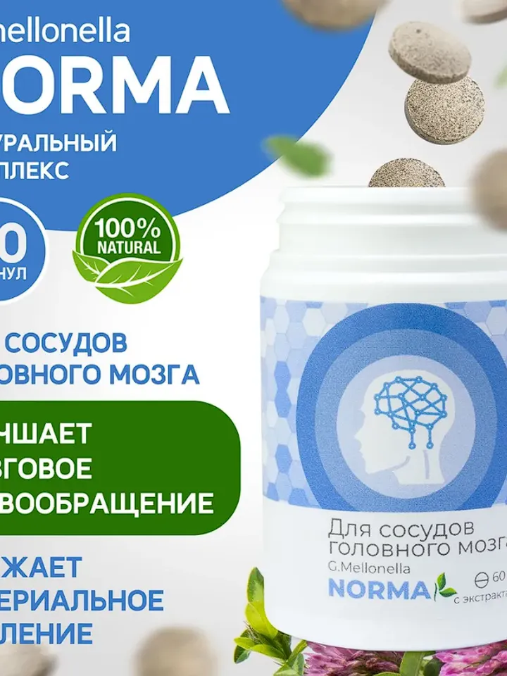 Granules Ognevka Norma. Touch Zhiva. For cerebral vessels, from pressure, venotonic 60 pcs.