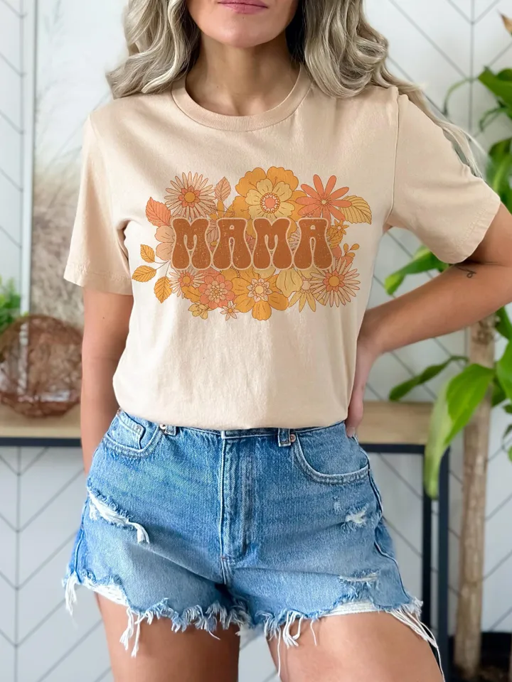 Floral Mama PNG-Sublimation Design Download-Mama sublimation, mom png, retro mama png, summer mama png, spring mama png, vintage mama png