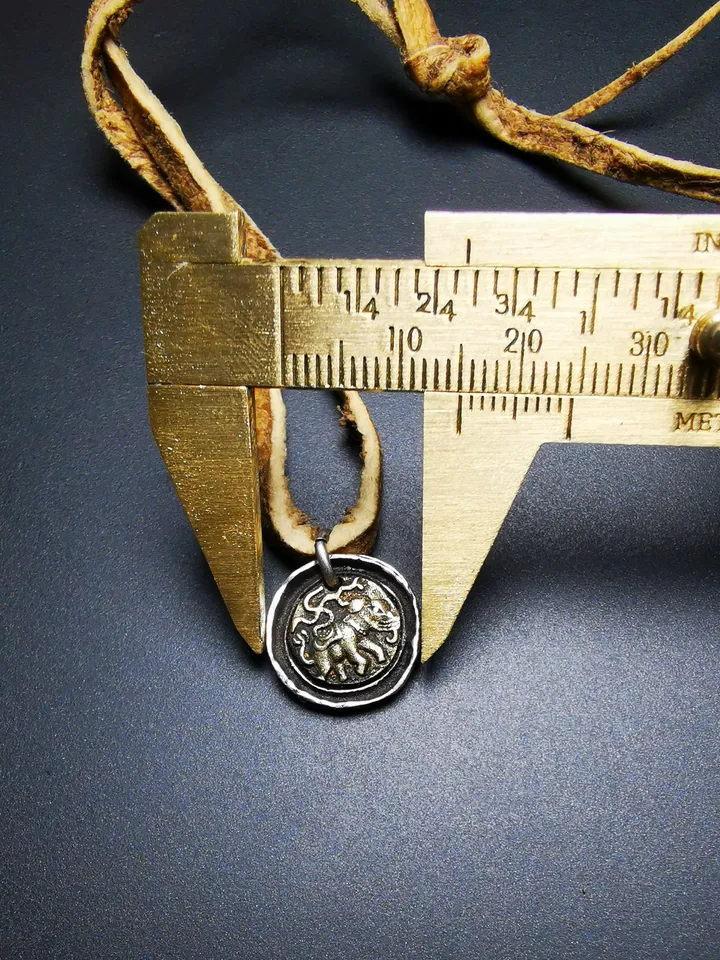 Gandhanra Handmade Tibetan Buddhist Amulet,Elephant Protective Pendant,Buddhist Amulet,Made of Sterling Silver, Gilt