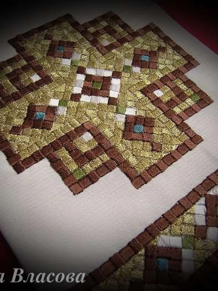 "Mosaic" designs for machine embroidery.