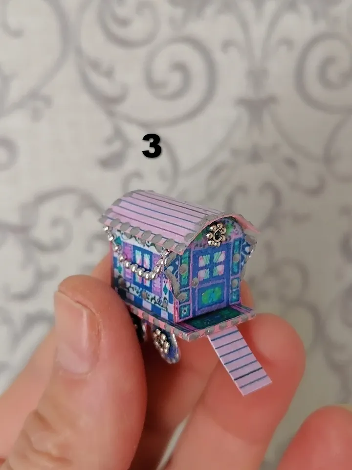 Gypsy wagon. Toy for a doll .1:12 scale.