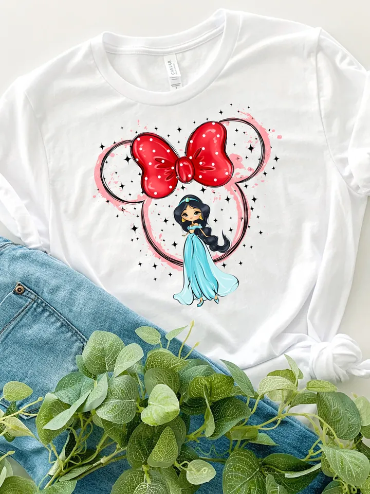 All princess png clipart, watercolor princess Jasmine clipart, magic kingdom illustration, Jasmine T-shirt design, tshirt princess design