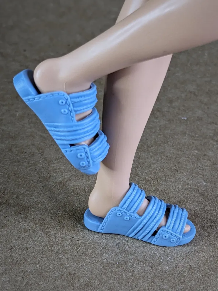 Grey slippers for 1/6 scale male dolls