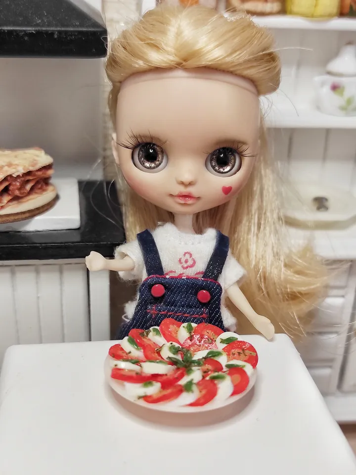 Small food, micro miniature, scale 1 6, scale 1 12, salad for dolls, mini food, miniature dollhouse, food for dolls