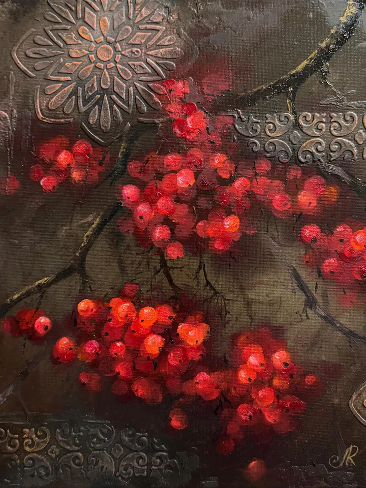 Fruits Painting Original Berries Painting Kitchen Still life