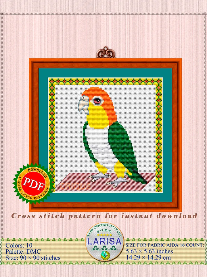 Caique Cross Stitch Pattern | Caique Parrot