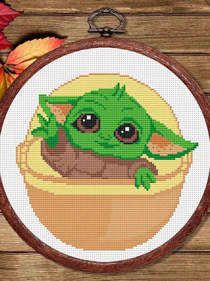 Baby Yoda Cross Stitch Pattern, Movies Cross Stitch Pattern, Movie Pattern, Wizard Cross Stitch Pattern, TV Cross Stitch Patterns #mv022