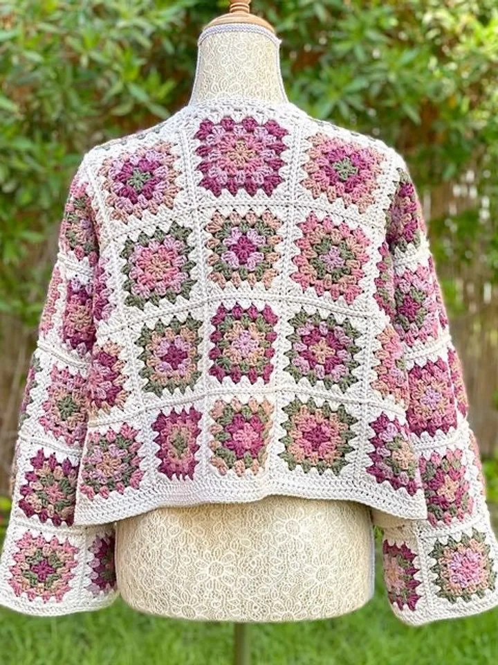 Crochet pattern cardigan , granny squares cardigan crochet pattern , easy cardigan pdf size XS - 4 XL