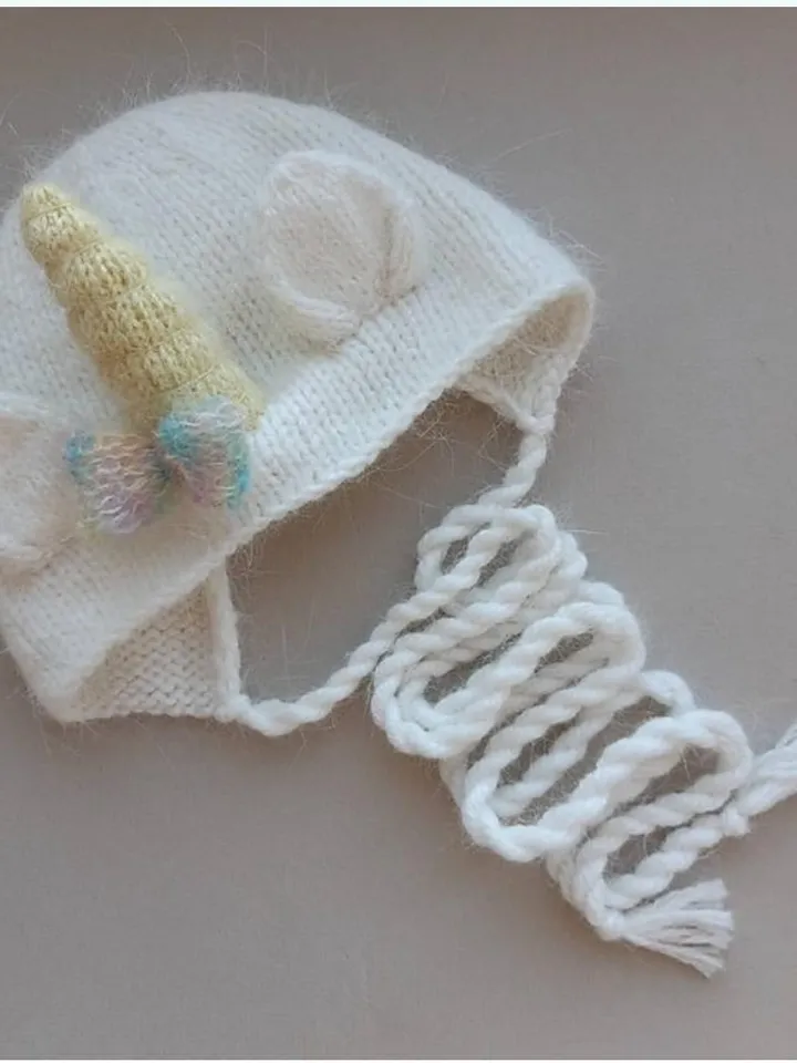 PDF! Unicorn newborn hat knitting pattern / newborn photo props