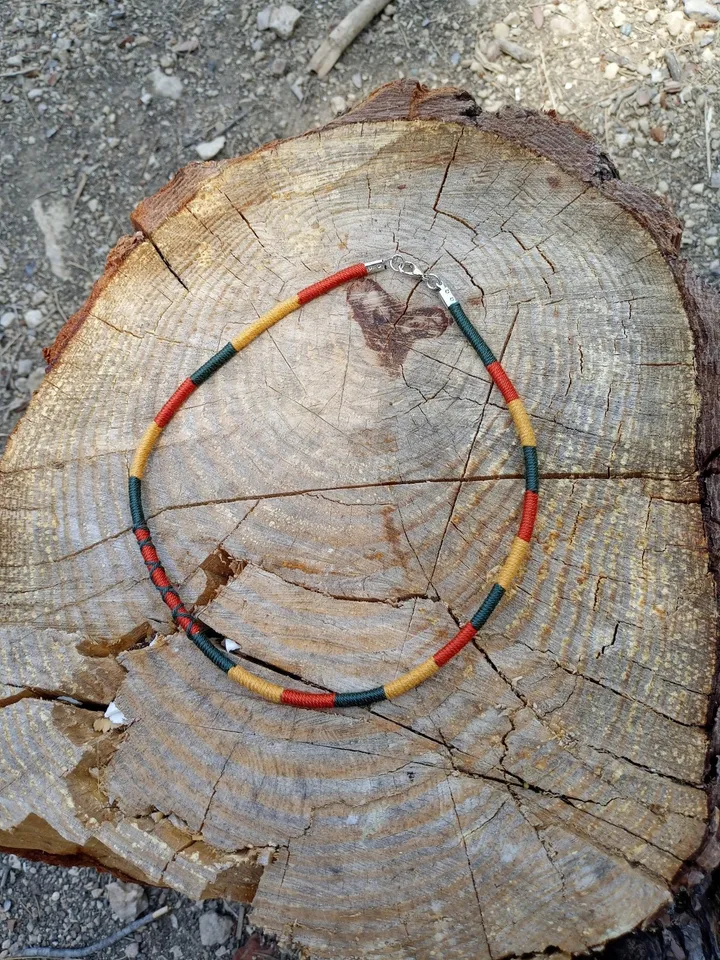 Cotton necklace, water resistant, washable