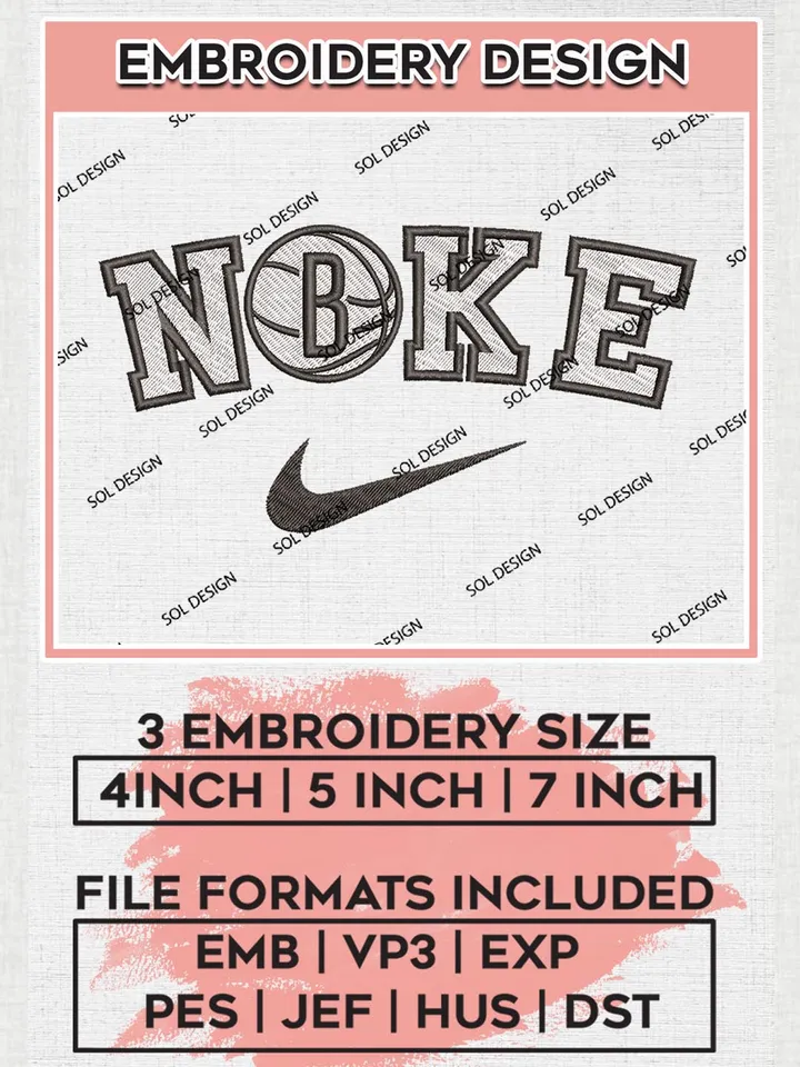 Nike Brooklyn Nets Machine Embroidery Designs, NBA Brooklyn Nets Embroidery Design Files, NBA Nets Logo, NBA Machine Embroidery Designs, NBA Embroidery Designs, Digital Download