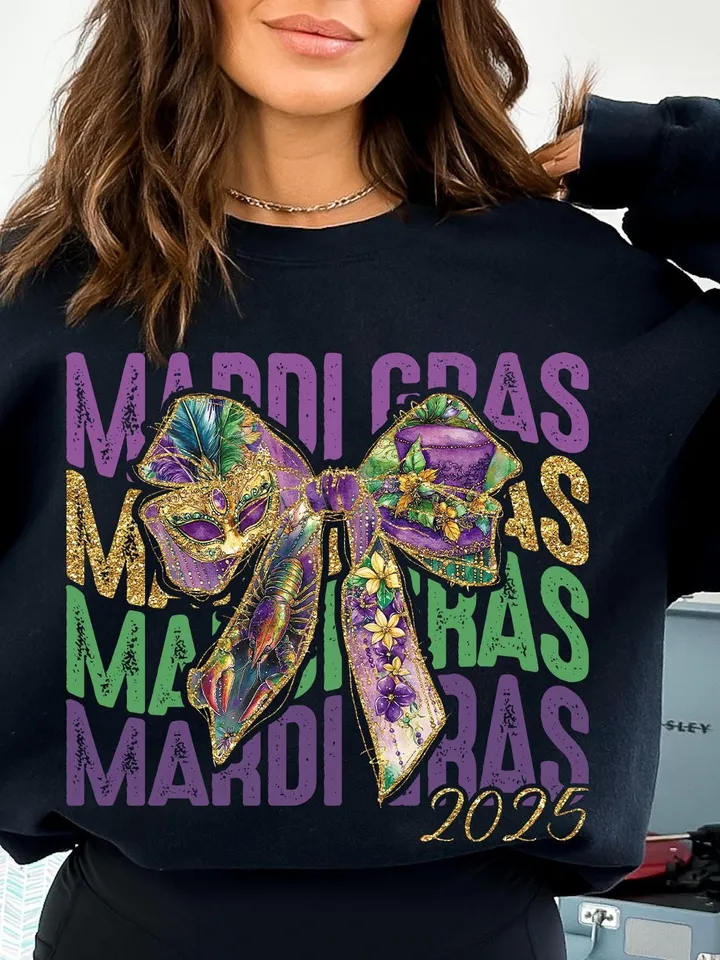 Mardi Gras Coquette PNG, Retro Mardi Gras Png, Fleur De Lis Png, Glitter, King Cake Png, Louisiana Crawfish Png, Coquette Bow Png Design