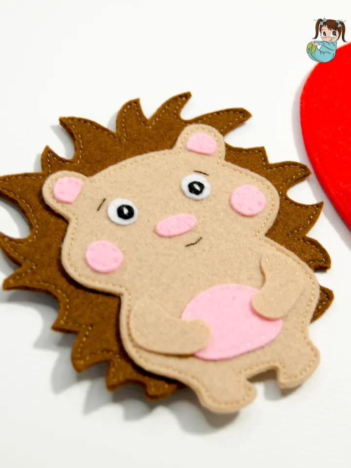 Hedgehog in the Apple house, PDF Pattern and Tutorial, SVG file