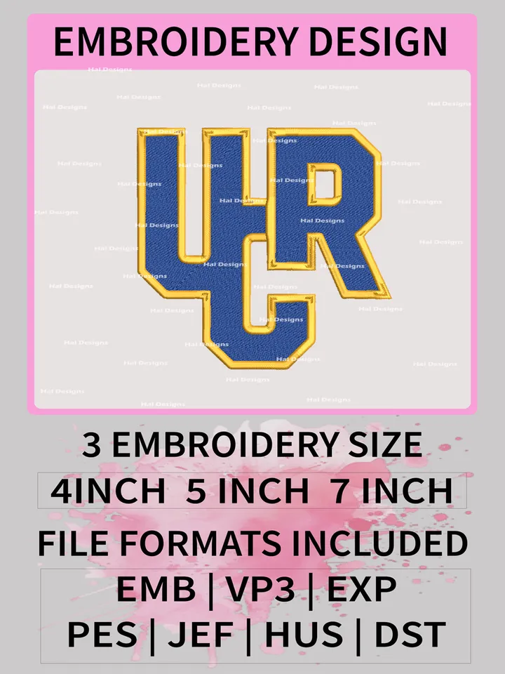 NCAA UC Riverside Highlanders Embroidery File, 3 Sizes, 6 Formats, NCAA Machine Embroidery Design, NCAA Logo, NCAA Teams