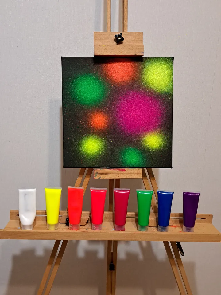 Fluorescent neon painting oil painting abstract modern art contemporary art on canvas