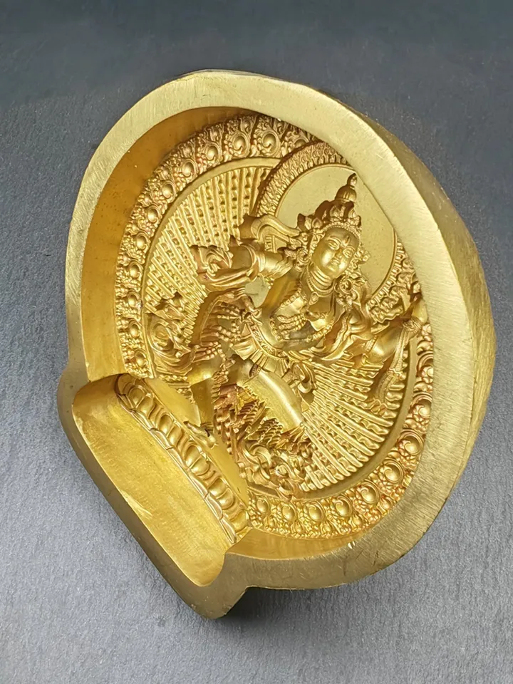 Machig Labdron / Machik Labdron Tsa Tsa Mold,Gandhanra Handmade Tibetan Buddha Statue Mould,12 × 12cm