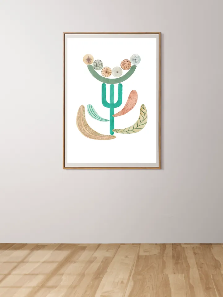 Illustration Watercolor Geometry Plant Art print