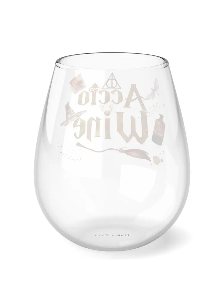 Accio Wine Glass, Stemless Wine Glass, 11 75oz, Wizarding World Gift, Wizard Wine Glass, Magical Glass, Wine Lover Gift, Gift for Her
