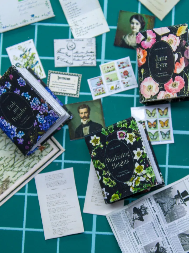 TEMPLATE 3 miniature books for dollhouse decoration part 1