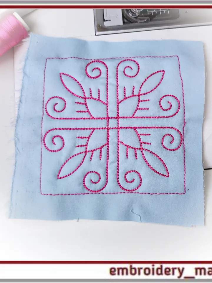 Quilt Block 40 Quilting Designs by Embroidery Manavi 05