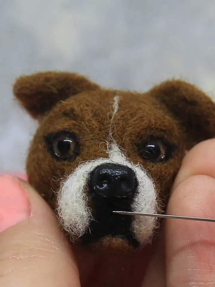 Needle felted Dog Pattern Dog Tutorial Wool Felt Book Needle Felting Animals Tutorial Pet Plush Pattern Felt Toy Staffordshire Terrier