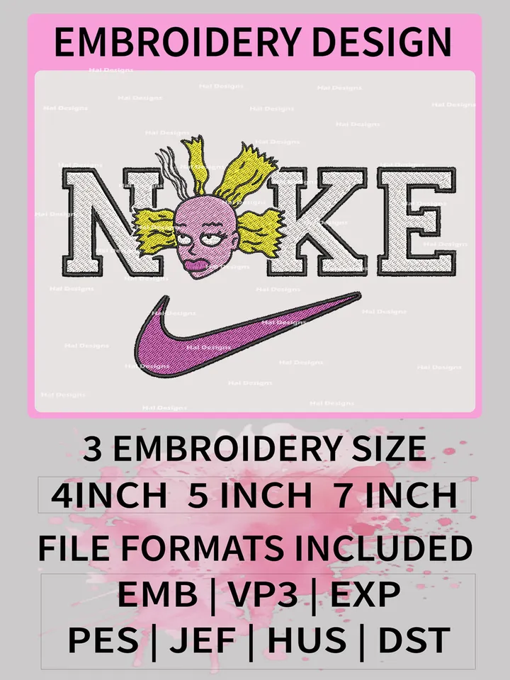 Cynthia Doll Nike Embroidery Designs, Cynthia Doll Machine Embroidery Patte, Nike Logo Embroidery File