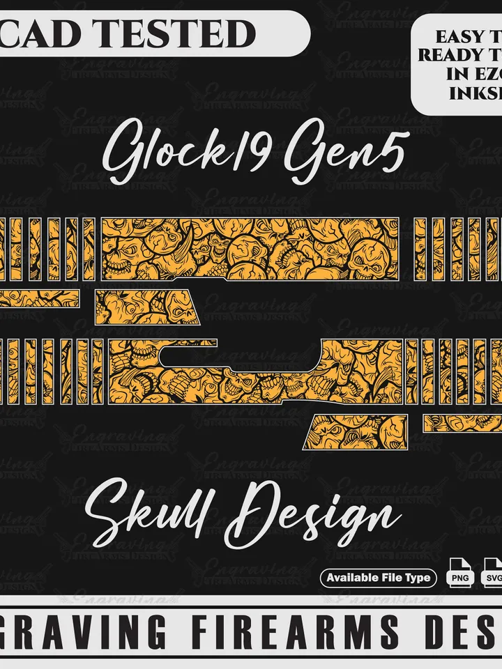 Engraving Firearms Design Glock19 Gen5 Skull Design