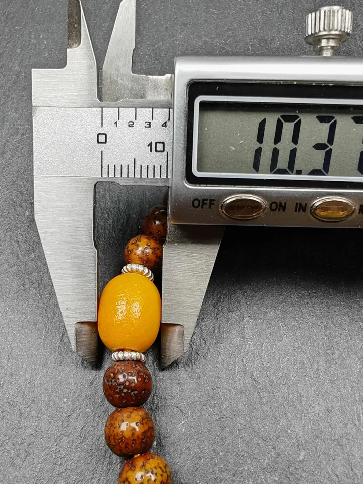 Gandhanra Authentic Tibetan Handhold Wrist Mala - 7.5mm Old Lotus Seed Beads Bracelet - Portable Buddhist prayer beads for Meditation