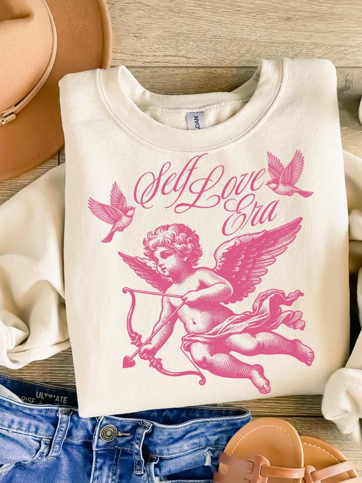 Self Love Era png, Retro valentines png, old school vday png,valentines day shirt,Groovy valentines,Trendy png,Vday sublimation