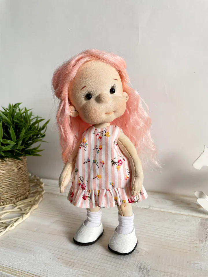 Handmade Textile Doll Art Doll Waldorf Doll Inspiration Birthday Gift for Girl