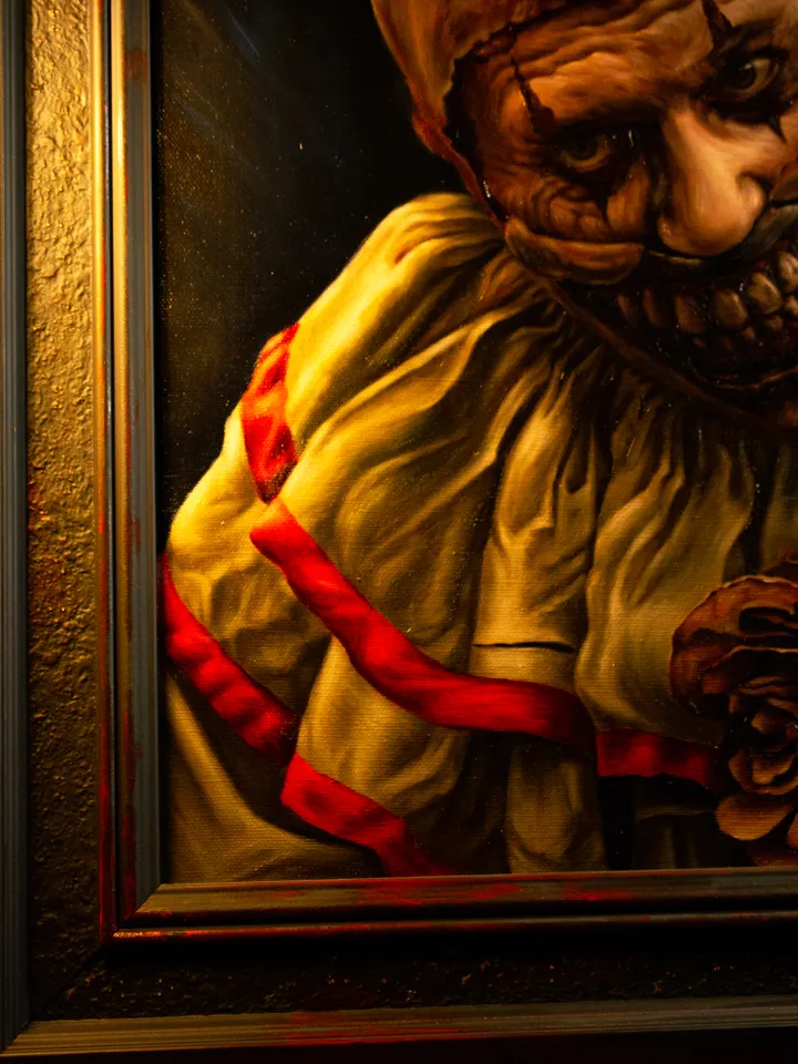 Original oil painting Twisty the Clown
