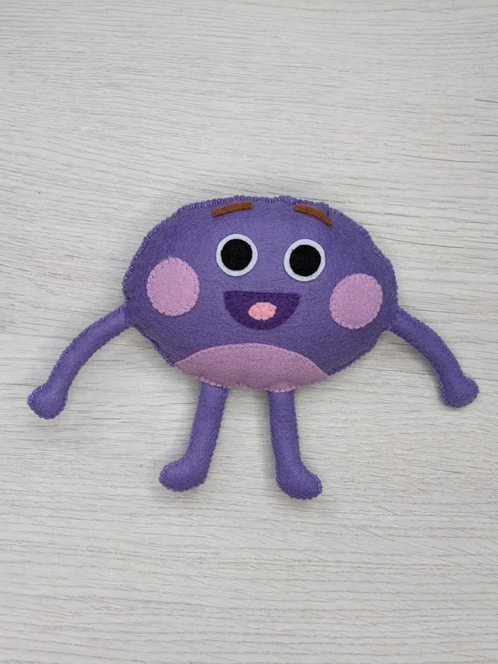 Super Simple Bumble Nums toy felt, The Bumble Nums are Cooking Their Famous Heartwarming Meals, Bumble Nums purple