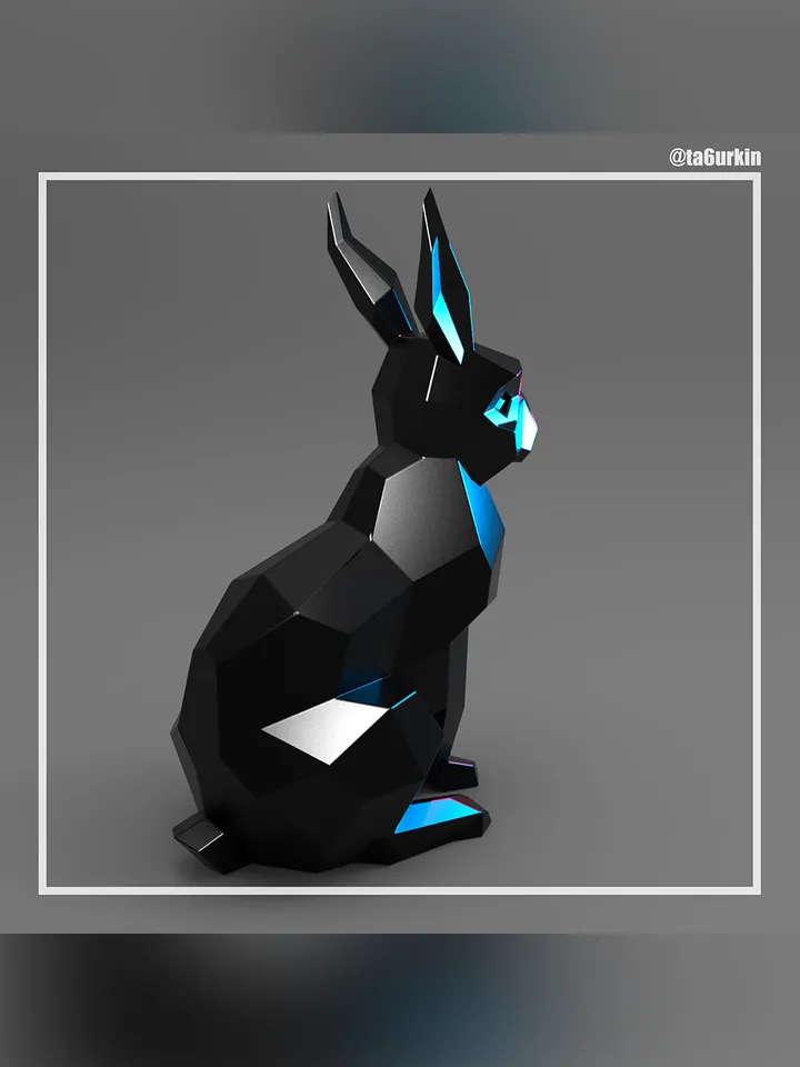 Welding Project Plans Drawings Sitting Rabbit (DXF, PDF)