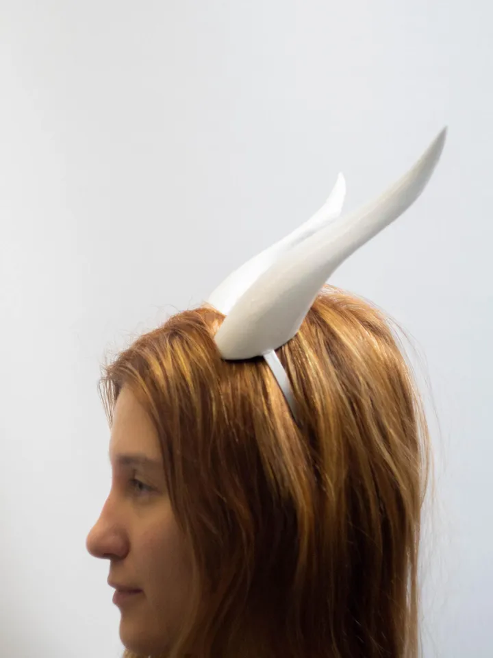 Demon Horns, White Devil Horns, Glow in the Dark Accessories, Horns Headband, Fantasy Cosplay Horns for Halloween