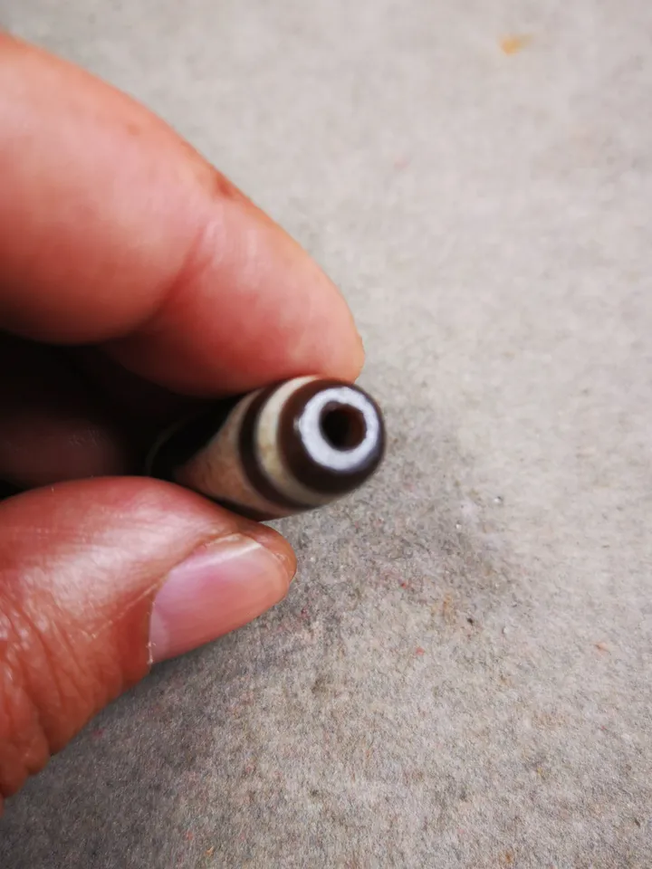 Gandhanra Acient Tibetan Tiger Tooth Tasso Dzi Bead(30 Years Old),Protective Amulet Bead