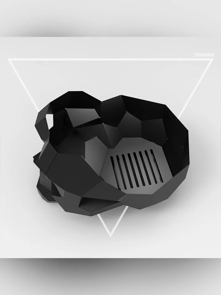 Welding Project Plans Drawings Skull Fire Pit (DXF, PDF)