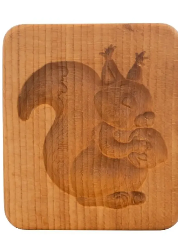 squirrel Embossed cookie mold, cookie cutter, wooden mold, Wooden stamp stamp for gingerbread cookies springerle stamp
