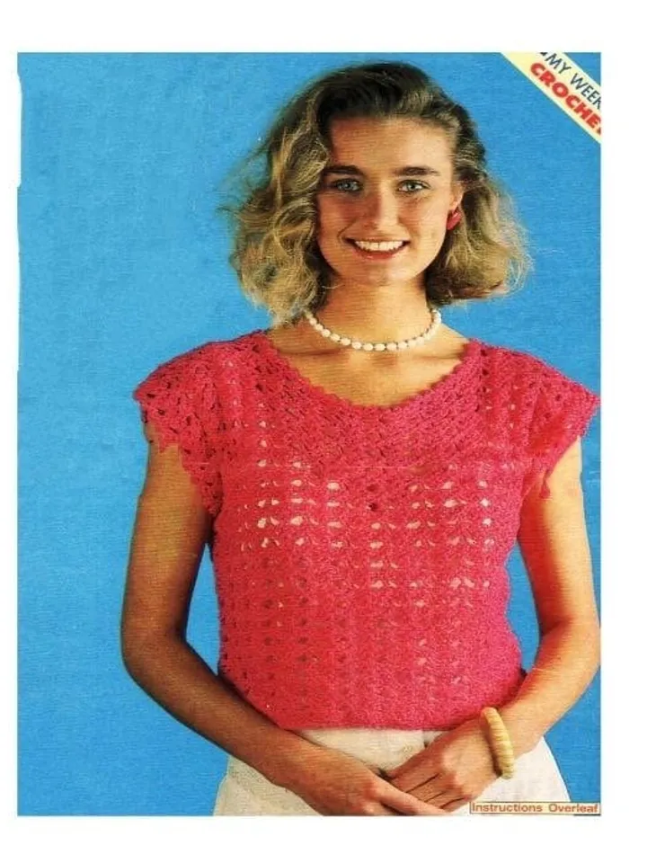 Top crochet pattern, summer top crochet, women top pdf