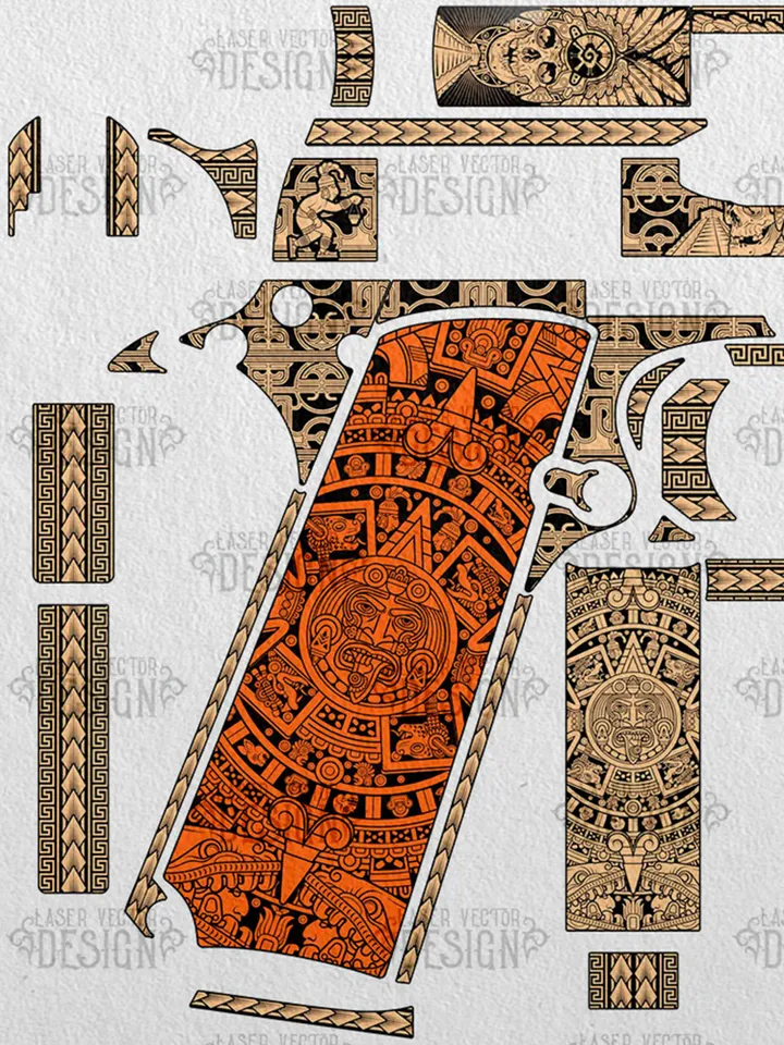VECTOR DESIGN Rock Island Armory M1911-A1 FS Aztec calendar