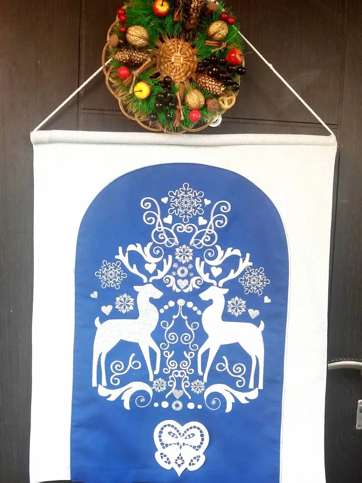 New Year set of panels and napkins Embroidery Design