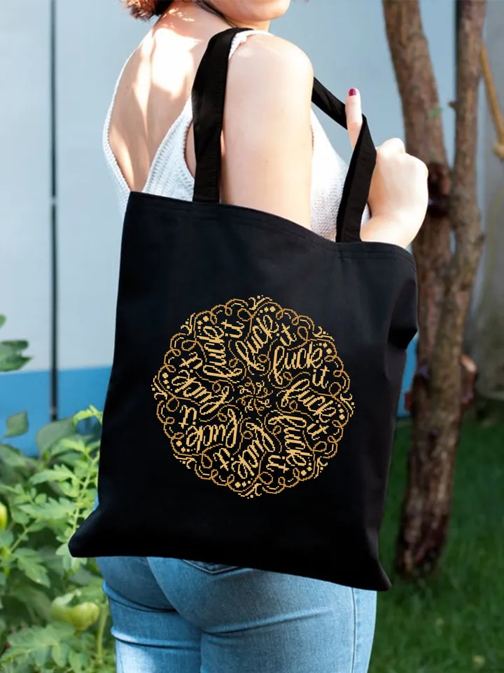 Fuck mandala cross stitch pattern PDF instant download Fuck it cross stitch chart, Modern mandala pattern digital PDF Funny home decor #M226