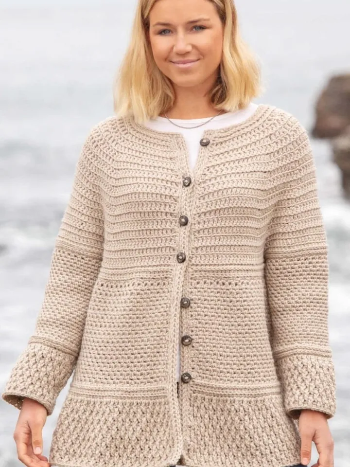 Cardigan crochet PATTERN, women cardigan crochet pattern, easy cardigan pdf