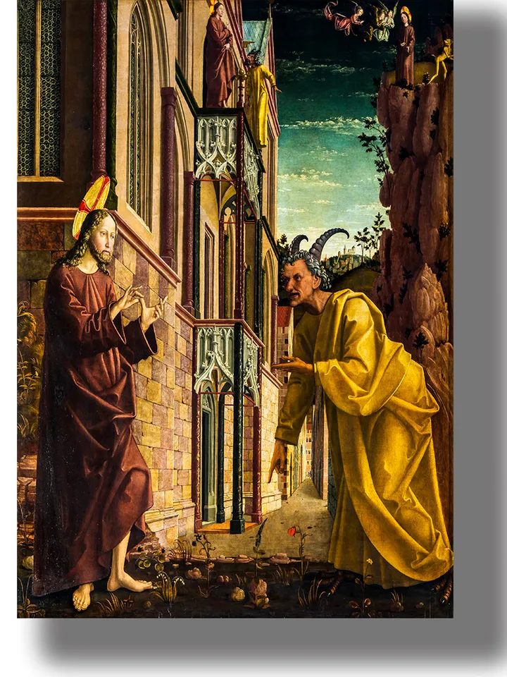 The temptation Of Christ by the Devil.