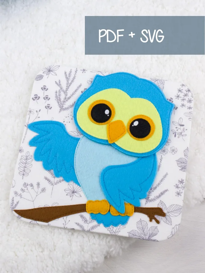 Owl - Felt Applique - Sewing Pattern