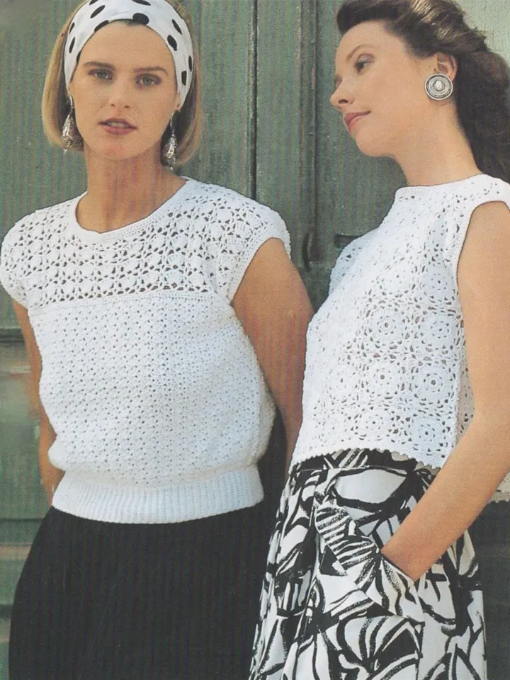 Top crochet pattern, crochet pattern lace top , women top