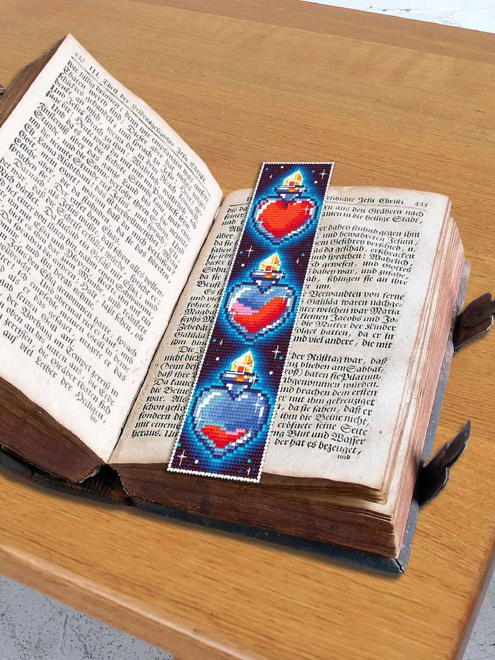 Potion bottles Bookmark cross stitch pattern download PDF Handmade bookmark Valentine stitch, Love witch potion, Halloween potions #B123
