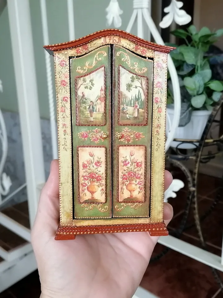 Wardrobe for dollhouse. 1:12.